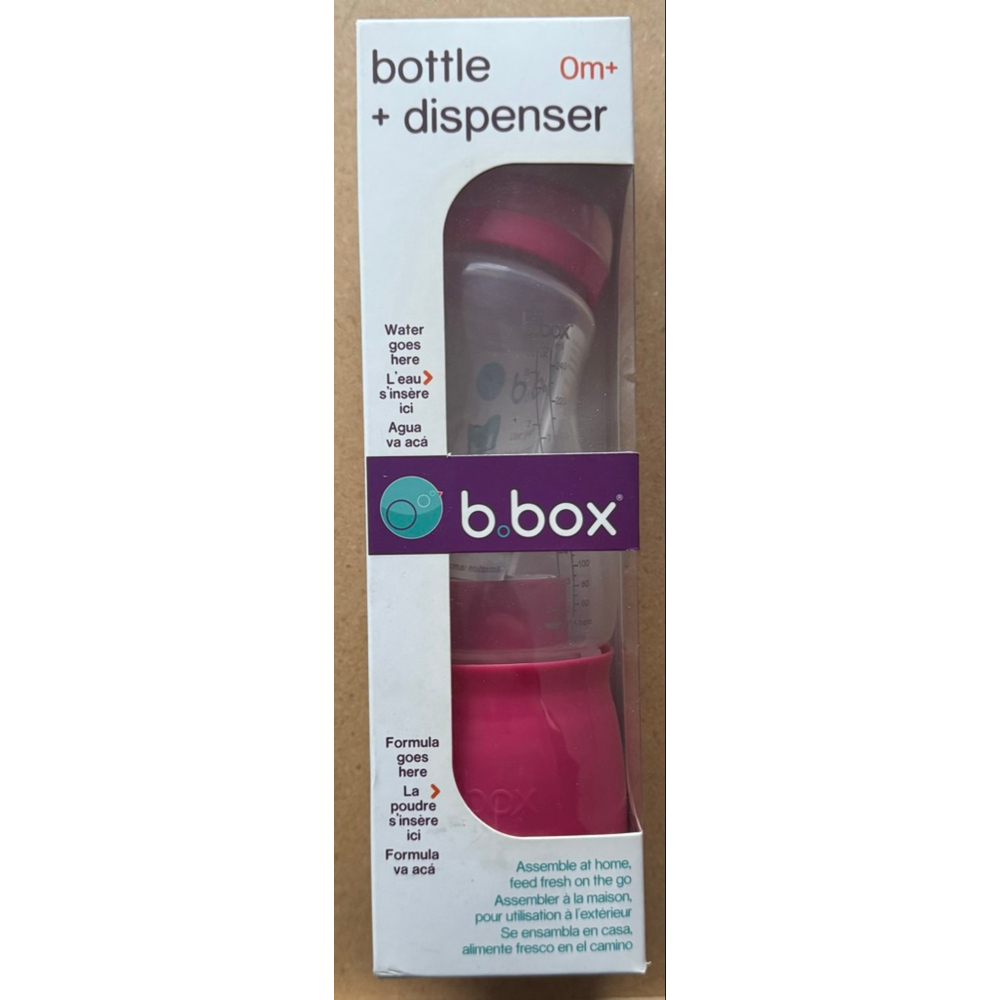 Baby b.box Pink Clear Bottle + Dispenser One Size